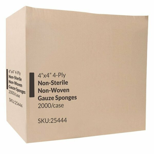 Oasis Non-Woven Gauze Sponge, 4 in.x4 in., 4-Ply, Non-Steriel, 2000PK 25444